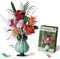 AIRCADIA Blumen Bauspielzeugset mit Bauspielzeugset Vase, 11 Blumenstrauß Bausteine 787 Stück für Lego, Botanical Kollektion Bauklötze Pflanzen Home Deko,Geschenk für Frauen Kinder 8-12+ (Pandora)