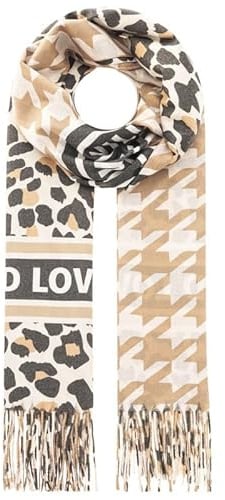 Zwillingsherz Damen Halstuch Frauen großes Tuch Damenhalstuch Schal Trend flauschiger Frauenschal Accessoire Schals und Tücher modischer Begleiter