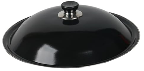 Uonlytech Emaille Topfdeckel 32,5cm Hitzebeständiger Anti Verbrühungsgriff Küchenpfannendeckel für Bratpfannen und Töpfe