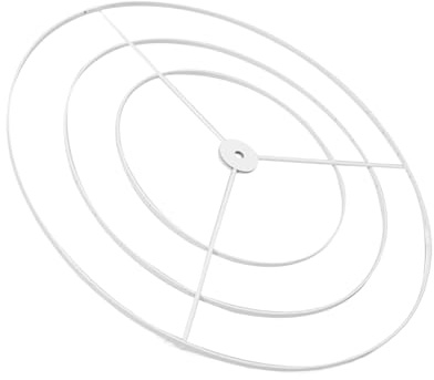 Lampenschirmrahmen mit 1cm Loch Selbstgemacht aus Eisen, Weißes Gestell | Kronleuchter Gestell, Lampenschirmteile, Lampenschirmhalter, Abnehmbare Teile, für Lichtprojekte