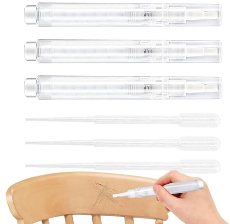 Zunishaone Stylo de peinture rechargeable – Outils d'application de couverture anti-rayures portable – Stylo de peinture de réparation de meubles pour armoires de cuisine, planchers en bois, fenêtres
