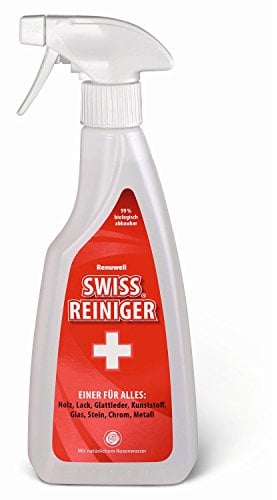 Renuwell Swiss Reiniger, 500 ml – kraftvolle schonende Reinigung ohne Alkohol, entfernt Fett, Schmutz & Ablagerungen, für Holz, Kunststoff, Metall & Stein, Schweizer Qualität