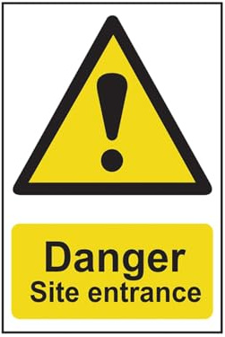 Scan SCA4102 Self adhesive PVC sign - Danger Site entrance - 400 x 600mm
