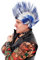 Bristol Novelty BW786 Mohikaner Perücke, Blau/Weiß
