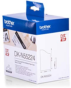 Brother DK-N55224 Etiketten Rolle 54 mm x 30.48 m Papier Weiß 1 St. Nicht klebend DKN55224 Universal-Etiketten