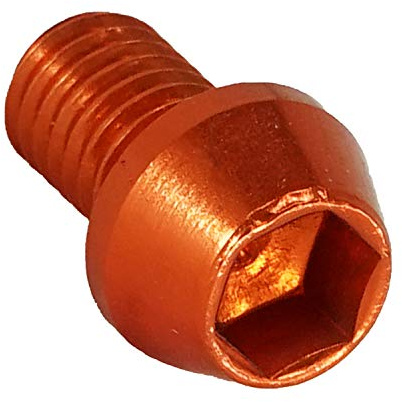 F26 Aluminium Schraube M5x10, konisch, 7075 T6, DIN 912, Orange