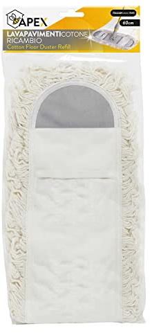 Apex Ricambio per Lavapavimenti, Panno Cotone 60cm – Universale per Tutti i Pavimenti, Lavabile in Lavatrice