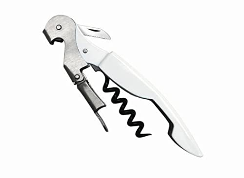 VB VIN BOUQUET VinBouquet FID 198 Tire-Bouchon Barman, décapsuleur, 2 Temps, abs, Blanc, 16 x 8 x 2,3 cm