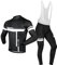 INBIKE Fahrradtrikot Herren Langarm Damen Fahrradbekleidung Männer Set Lang Fahrrad Trikot und Brace Radlerhose mit Sitzpolster(Weiß, M)
