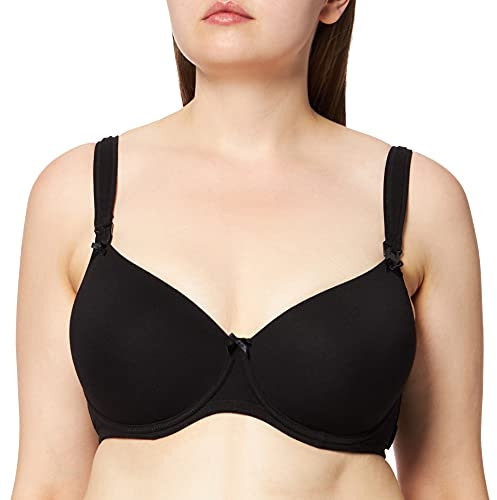 Noppies Women's Cotton Comfort Nursing Maternity Bra, Black (Black C270), 32C (Manufacturer Size: 70C)