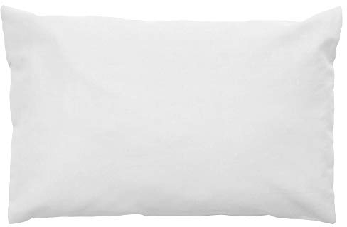 Giraffenland Coussin Bio au Sarrasin 20x40cm avec Fermeture à glissière, Tissu en Coton sergé Blanc; avec cosses de Sarrasin Biologique