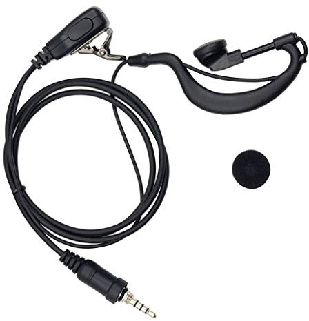B Baosity Broches en Forme de G Police Oreillette avec Micro pour Yaesu Radio VX-6R Talkie Walkie Écouteurs