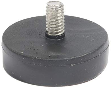 Neodym Magnet System Gummiert mit Gewindezapfen - 22mm bis 88mm Durchmesser - M4 - M8 Gewinde - Bis 55KG Stark - Gummi Magnete Anti Rutsch Beschichtung - Runde Topfmagnete (Ø 22mm - M4-5,8 KG)