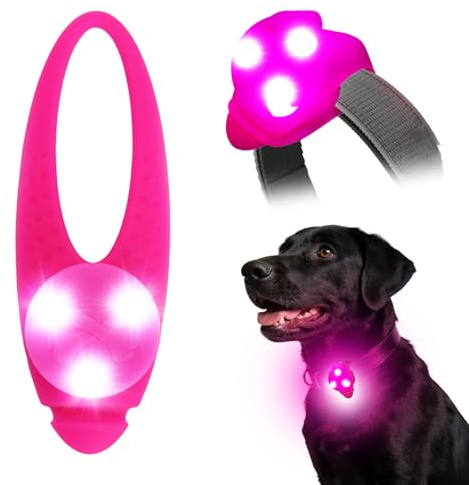LaRoo Safety LED-Flashing Light for Dogs, Cats, LED-Light Pendant Keyring, 3 Flashing Modes, Safety Light for Walking the Dog and Outdoor Sports