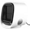 Dr.Lefran Aire Acondicionado portátil, Mini Enfriador de Aire USB 4 en 1 con Luces LED de 7 Colores, 3 velocidades de Viento, Ventilador de enfriamiento de Escritorio,Blanco