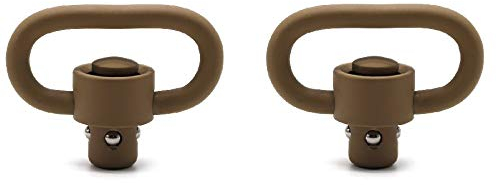 Trirock 2-Pack 1.25 Inch TAN/FDE Push Button Quick Release Detachable Sling Swivel Mount