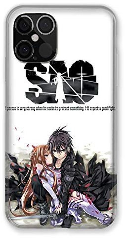 Cokitec Hülle für iPhone 12/12 Pro Manga SAO Sword Art Online Weiß