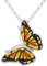 ANDANTE Premium Collection - Echter OSTSEE Bernstein Kettenanhänger Anhänger in 925 Sterling Silber ** Schmetterling ** Zertifiziert - Gold des Meeres - Farbe COGNAC