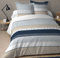 Lovely CASA - Housse de Couette 260 x 240 cm + 2 taies d'oreiller 63 x 63 cm - OLONNE - Bleu
