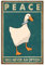 TNND Retro Peace Was Never An Option Duck Poster Innendekoration Geschenk Kunst Wanddekoration Heimdekoration Vatertag Geburtstag Geschenk Metallschilder 30,5 x 40,6 cm