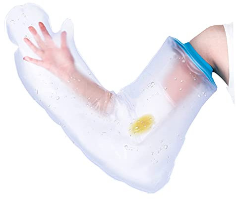 WINVROSE Cast Cover for Shower Adult Full Arm, Waterproof Bandage and Cast Protector for Bathing,Watertight Seal to Keep Wounds and Bandage Dry,Watertight Protection to Broken Hands,Wrists,Fingers