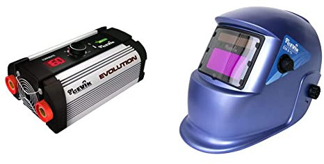 Cevik Evolution20 - Equipo soldadura inverter (160 A, 230 V) + 1 PE600S, Azul, Mediano