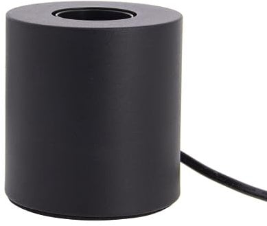 Xanlite, Lampe à Poser Cylindrique en Métal Noir, Culot E27, Design Moderne pour Intérieur, Éclairage Élégant et Pratique, Idéale pour le Bureau ou le Salon