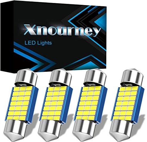 Xnourney DE3175 Lampadine a festone LED da 31 mm, 1,22 pollici 3021 DE3022 DE3023 Lampadine bianche per luce del bagagliaio della mappa della cupola interna dell'auto,12V 4 pezzi