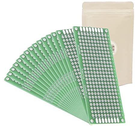 20x Scheda PCB 3x7cm - Elettronica Allenamento Componenti Raspberry Circuito Stampato Modello - Adaptout marca francese
