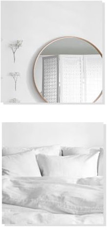 MISOU Selbstklebend Spiegel - Quadratisch - 2er Set - 40x40cm