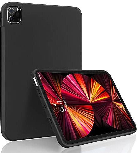 HAODEE Custodia protettiva in silicone liquido originale per iPad Mini6 per iPad Air4 2021 Pro11 Pro12.9 Cover Case (colore: nero, dimensioni: 2020 2021 Pro 11)