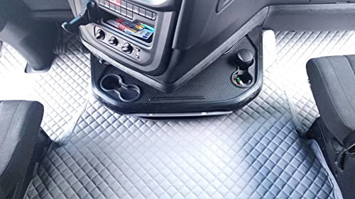 LKW-Fußmatten für Linkslenker, passend für Iveco S-Way graues Eco-Leder