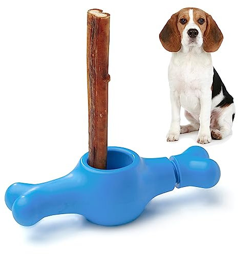 ChewEasy Interactive Bully Stick Holder for Dogs, Prevent Chocking Safety Device, Long Enough Screw to Lock, Seesaw Shape(Medium)
