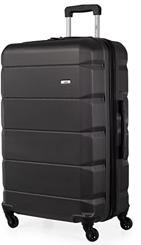 A2B Exodus Hartschalenkoffer – Hartschalen-Reisegepäck mit 4 Spinnrollen | ABS-Koffer groß, mittel & klein in 3 Farben AB001, grau, L, 3-teiliges Gepäck-Set