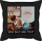 Kissen 50x50 - eigenem - Foto Bild Geschenk I Dein Bild und Text - 50 x 50 cm - Schwarz - fotokissen fotopolster selbst drucken Photo schmusekissen photokissen Geschenke zum beschriften