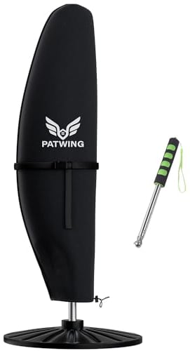 PATWING Housse Parasol Deporte, Housse de Protection en Tissu Oxford 600D, Couverture de Parasol Imperméable, Anti-UV, Housse de Parasol avec Tige