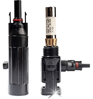 LHLIAN Conector de Fusible Solar 10A 15A 20A 25A 30A Enchufe Panel de células solares Portafusibles Conector Protector Fusible Home (Size : 25A)