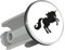 Huuraa Waschbeckenstöpsel Einhorn Silhouette Geschenk Stopfen 4cm höhenverstellbar 6,5 bis 8,5cm Einhorn Geschenkidee