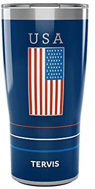 Tervis Americana USA Flag Gobelet isotherme à triple paroi en acier inoxydable