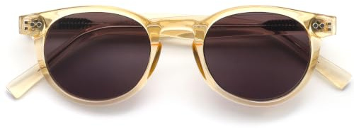 OPULIZE Rox Sunglasses Stylish Transparent Retro Frame Scratch Resistant Tinted Lens UV400 Protection Gold Mens Womens S89-9