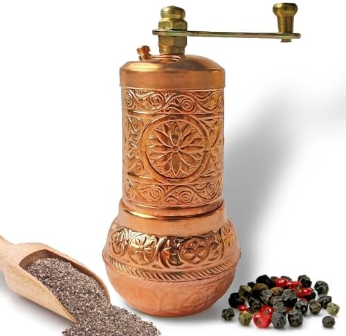 Pepper Grinder - Manual Spice Grinder - Herb Grinder - Pepper Grinder Mill - Pepper Mill - Spice Grinder - Coffee Bean Grinder (Rose)