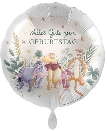 Winnie Puuh Folienballon * Alles Gute zum Geburtstag * als Deko für Geburtstag und Party | Größe: 43cm | Partydeko Luftballon Ballon Geschenk Kindergeburtstag