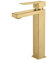 VALAZ Rubinetto Bagno Lavabo Dorato Spazzolato Protezione PVD | Miscelatore Lavabo Bagno Acqua Fredda e Calda, Risparmio Acqua | Installazione Facile | Ottone, Inossidabile, Quadrato, Serie Segura