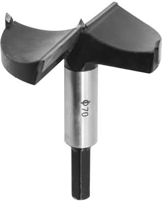 Yuhtech Forstnerbohrer 70mm, Professional Hartmetall Forstner Bohrer Bit Holz Lochschneider, Holzbohrer Topfbohrer Kunstbohrer für Holz, Hartholz, Kunststoff, Sperrholz (70mm)