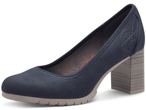 s.Oliver Damen Pumps mit Blockabsatz Elegant, Blau (Navy), 40 EU