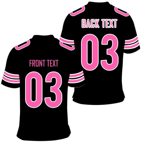 Personalisiert American Football Trikot Personalisierbar Teamname und Nummerm Fußballtrikot Anpassbare Sportuniform für Jugendliche Männer Frauen Geschenk