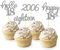 24 Pcs Glitter 18th Birthday Cupcake Toppers for Celebrating 18th Birthday Party Decorations for Eighteen Years Old Birthday Party Supplies (Silver)