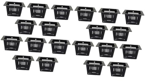 INOOMP 20 STK Kulturtopf Ohne Erde Quadratischer Pflanzer Hirschgeweih Wandhaken Mesh-gartennetz Eimer Korb Netzbecher Für Hydrokulturen Mesh-baumwolltopf Kindergarten Pflanzennetz Blumen