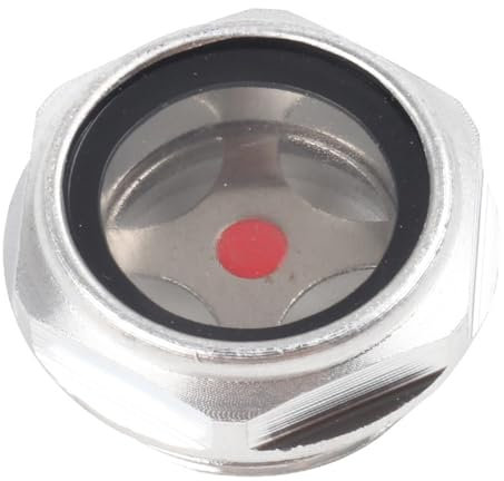 Boguish Compresseur d'air en verre à tête hexagonale G1/2 filetée mâle - Jauge de niveau d'huile liquide - Indicateur de niveau d'huile liquide - Joint torique d'étanchéité de fenêtre
