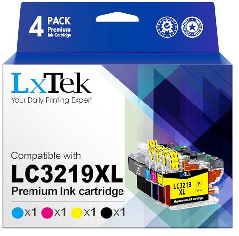 LxTek LC3219XL LC3219 Druckerpatronen LC3217 LC 3219 XL LC 3219XL Kompatibel für Brother LC3219XL LC-3219XL für Brother MFC-J5330DW Patronen MFC-J5730DW MFC-J6930DW (Schwarz, Cyan, Magenta, Gelb)
